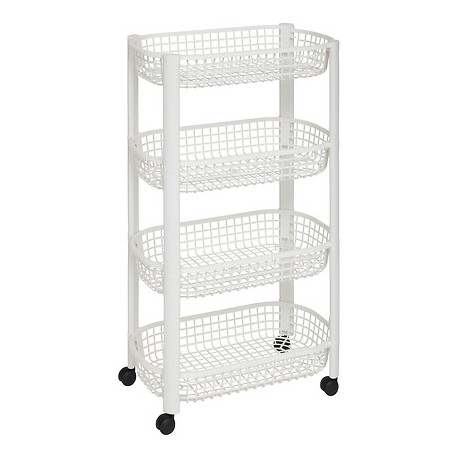 Verdulero plástico blanco 46,5x25,5x79cm