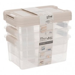 Lote de 3 cajas 5L 29,5x14,5x19,2cm