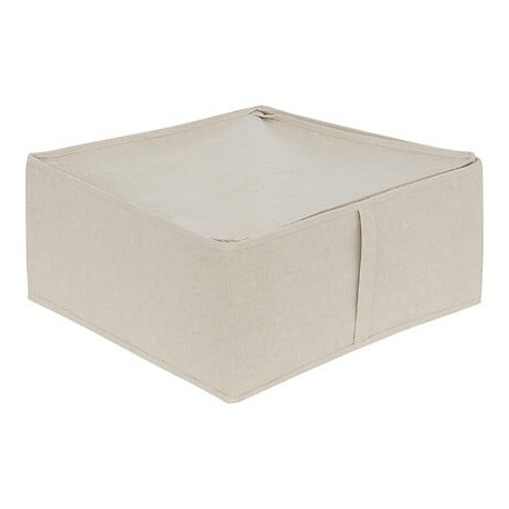 Organizador mantas/ropa de tela beige 45x45x20cm