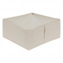 Organizador mantas/ropa de tela beige 45x45x20cm