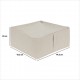 Organizador mantas/ropa de tela beige 45x45x20cm