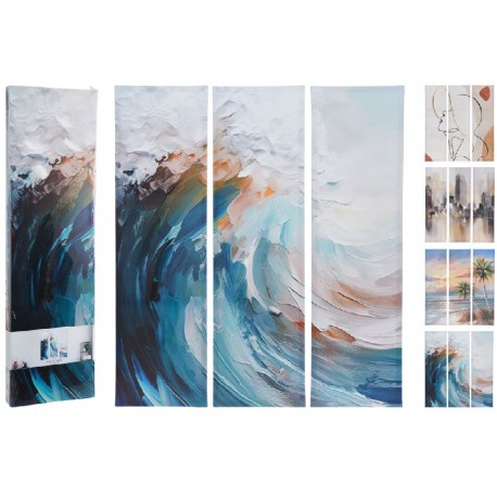 Cuadro lienzo tríptico surtido 75x76cm
