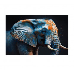 Cuadro alto brillo elefante art 120x80cm