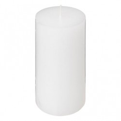 Vela redonda blanca 7x13cm