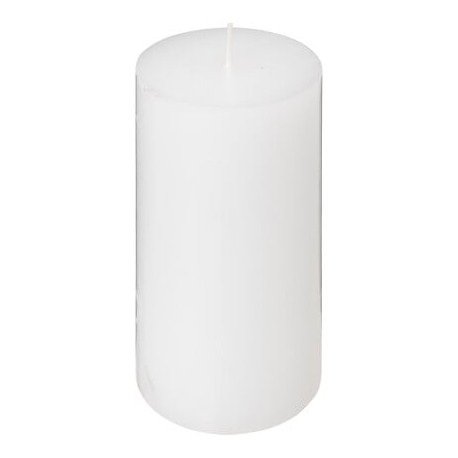 Vela redonda blanca 7x13cm