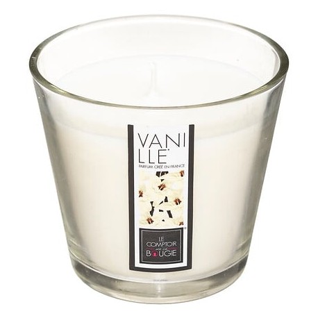 Vela perfumada vainilla con recipiente cristal