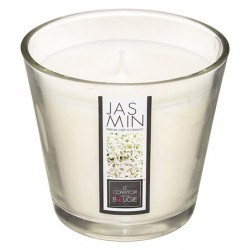Vela perfumada jazmin con recipiente cristal
