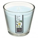 Vela perfumada flor de haiti con recipiente cristal