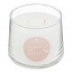 Vela perfumada en vaso flor de algodon