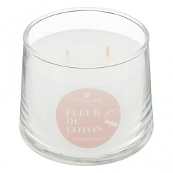 Vela perfumada en vaso flor de algodon
