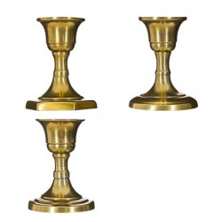 Candelero de metal dorado 6x8cm