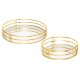Bandejas deco doradas 20-30cm 2 uds