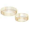 Bandejas deco doradas 20-30cm 2 uds