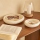Bandejas deco cerámica blanca 22cm