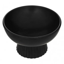 Cuenco deco cerámico negro 22x14cm