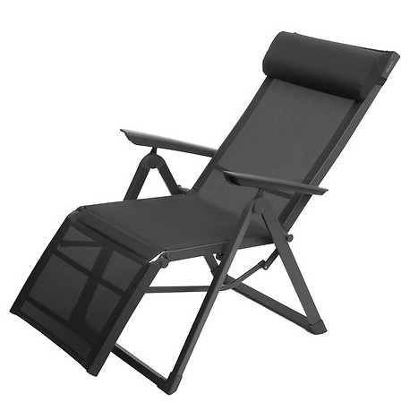 Sillón multiposiciones aluminio antracita
