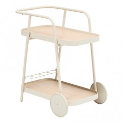Carro camarera exterior de aluminio en lino 76x50x81cm