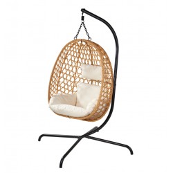 Columpio Rattan con cojin crudo