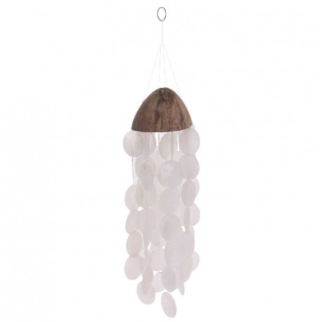 Carrillón de viento nácar/coco 45cm