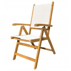 Silla de madera Camden multiposiciones con brazos