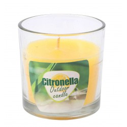 Vela de citronela con vaso de vidrio 7x8cm
