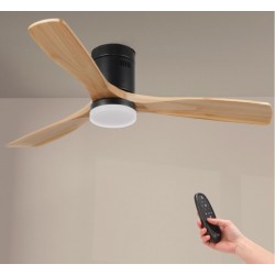 Ventilador de techo DC Ø132cm negro - madera Energy