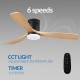 Ventilador de techo DC Ø132cm negro - madera Energy