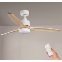 Ventilador de techo DC Ø132cm blanco-madera Crazy