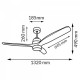 Ventilador de techo DC Ø132cm blanco-madera Crazy