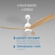 Ventilador de techo DC Ø132cm blanco-madera Crazy