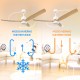Ventilador de techo DC Ø132cm blanco-madera Crazy