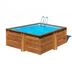 Piscina madera cuadrada Carra 305x305x119cm Gre