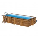 Piscina madera rectangular Papaya 520x320x133cm