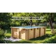 Piscina madera rectangular Papaya 520x320x133cm