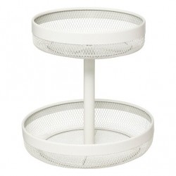 Frutero 2 niveles metal beige