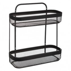 Estante cocina 2 niveles negro 30cm