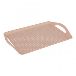 Bandeja antideslizante de polipropileno 45x32x4,5cm rosa