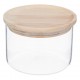 Tarro cristal con tapa de bambú 330ml 10x10x7cm