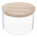 Tarro cristal con tapa de bambú 330ml 10x10x7cm