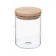 Tarro cristal con tapa de bambú 600ml 10x10x14cm