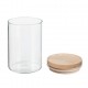 Tarro cristal con tapa de bambú 600ml 10x10x14cm