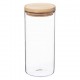 Tarro cristal con tapa de bambú 1300ml 10x10x22cm
