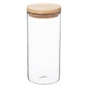 Tarro cristal con tapa de bambú 1300ml 10x10x22cm