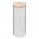Tarro cristal con tapa de bambú 1600ml 10x10x27cm