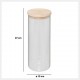 Tarro cristal con tapa de bambú 1600ml 10x10x27cm