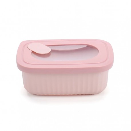 Recipiente Sabora 380ml rosa 14x10x5cm