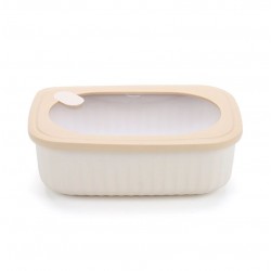 Recipiente Sabora 1600ml beige 23x16x8cm