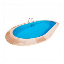 Piscina enterrada de acero ovalada Madagascar Gre altura 150