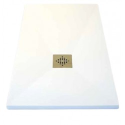 Plato de ducha resina Dquarzo blanco 80cm