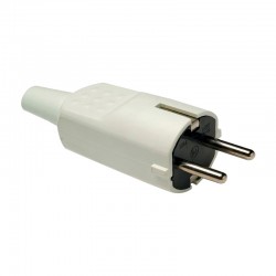 Clavija bipolar de goma c/TT 16A 4,8mm